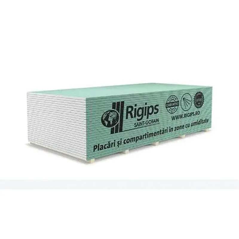 Gips ploča 12,5 mm, zelena (impregnirana) – Rigips