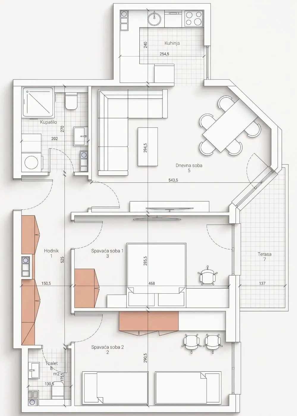 Grundriss der Wohnung A1