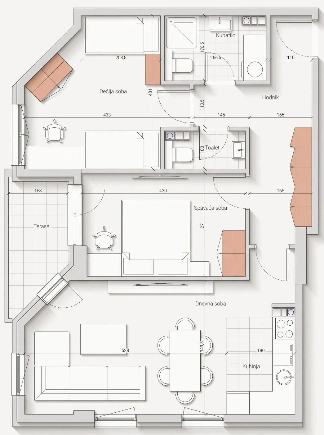 Grundriss der Wohnung B10