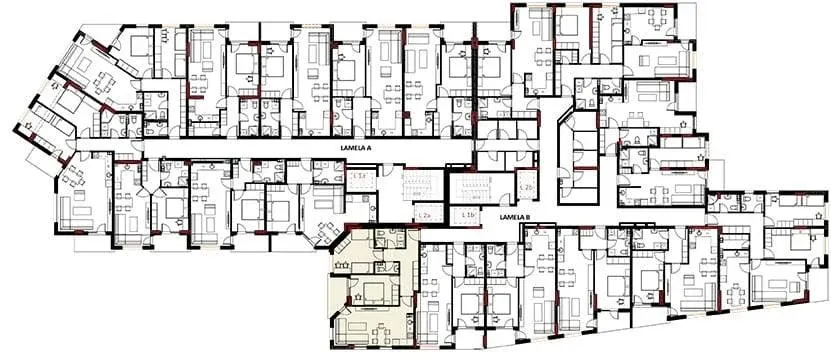 Lage der Wohnung B10 im Geschossplan