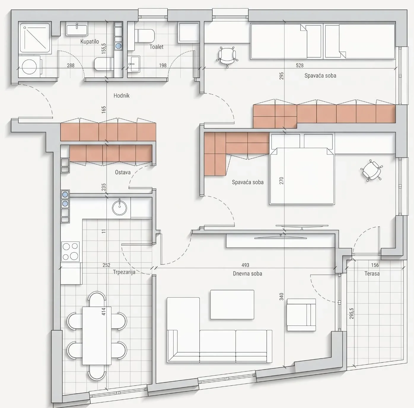 Grundriss der Wohnung B5