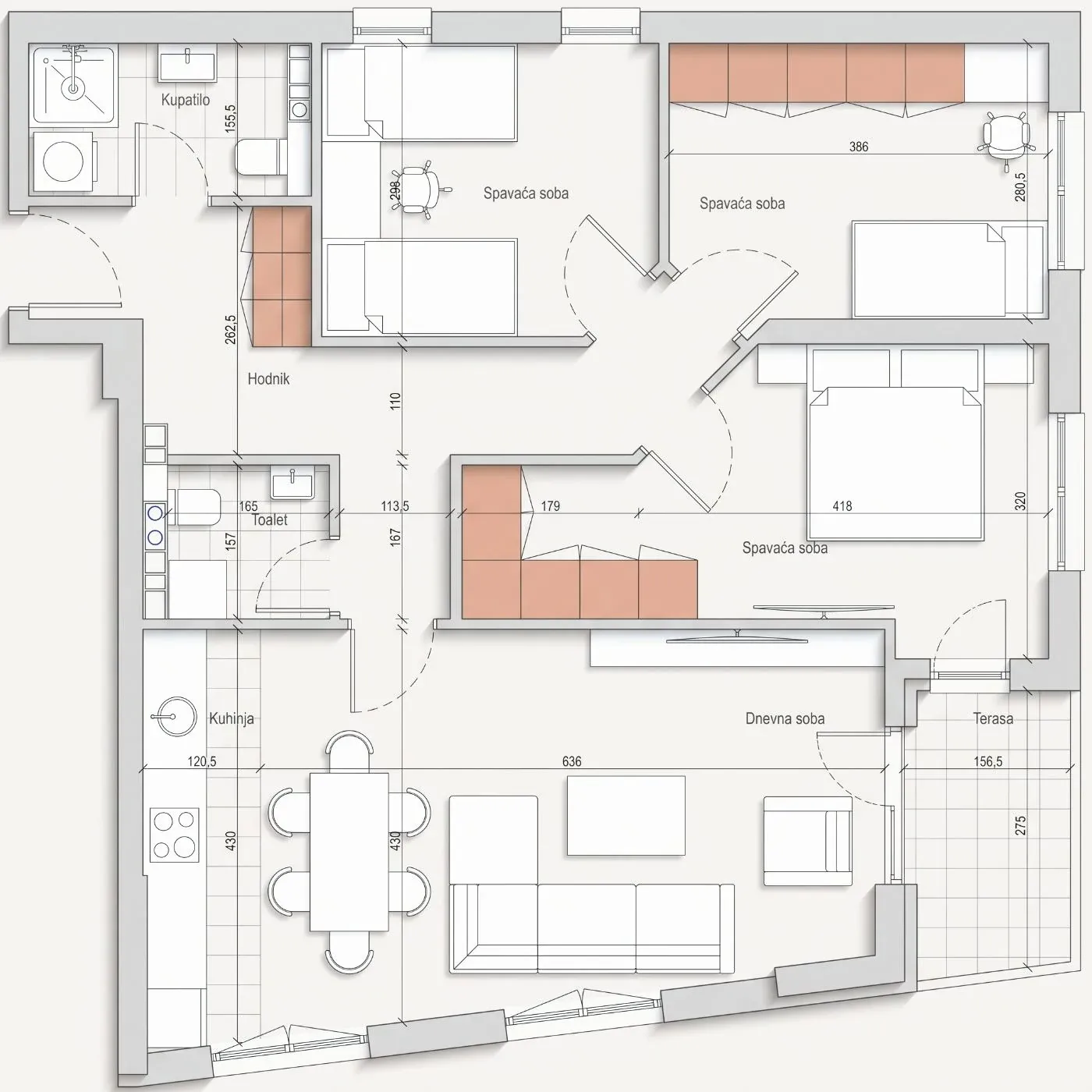 Grundriss der Wohnung B52