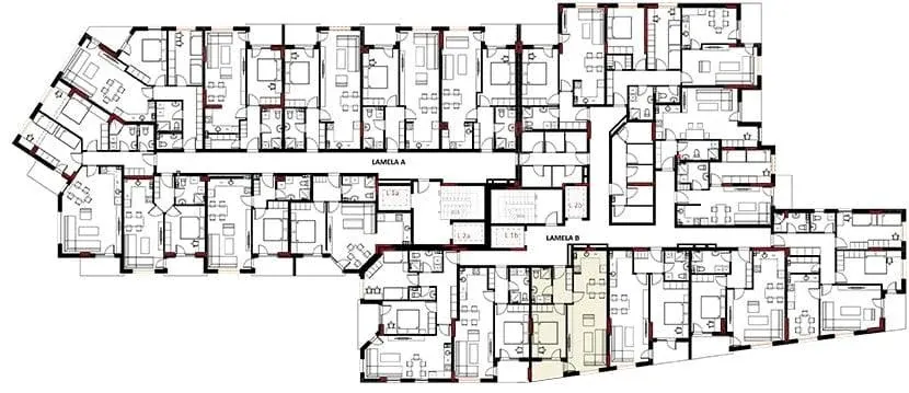 Lage der Wohnung B8 im Geschossplan