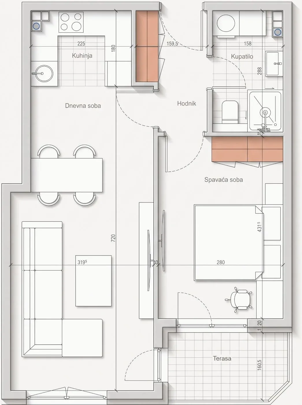 Grundriss der Wohnung B9
