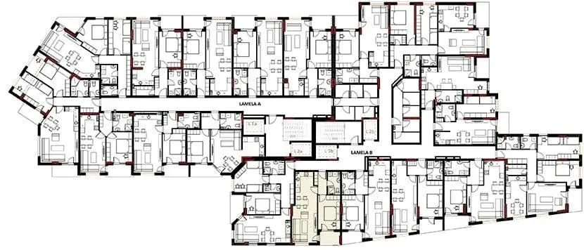 Lage der Wohnung B9 im Geschossplan